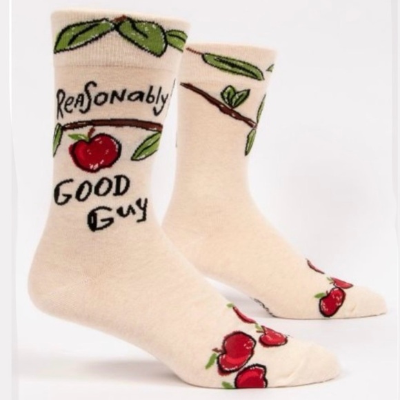 Blue Q Funny Men's Reasonably Good Guy Socks NWT - Picture 2 of 6